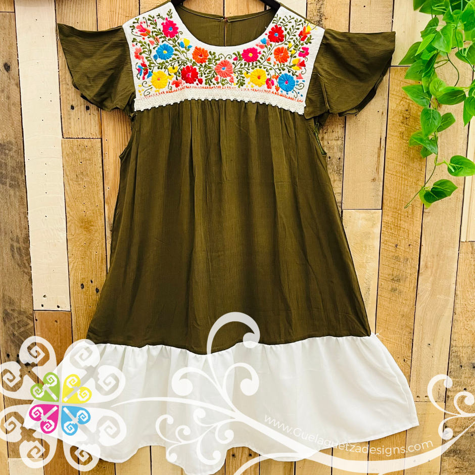 Medium Bata Primaveral - Embroider Women Dress