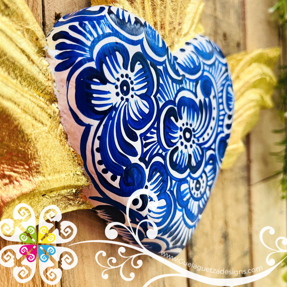 Corazón Con Alas Pintado - Wall Decor