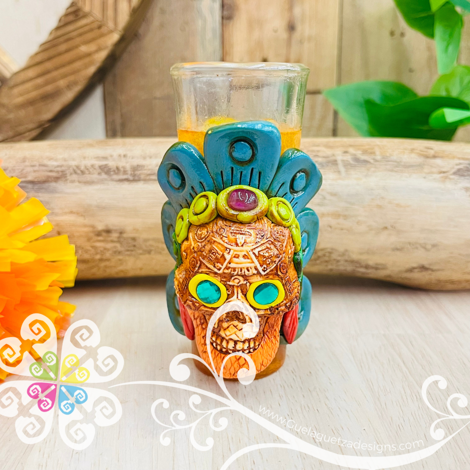 Calavera Tequila Shot Glass - Epoxy Clay Tequilero