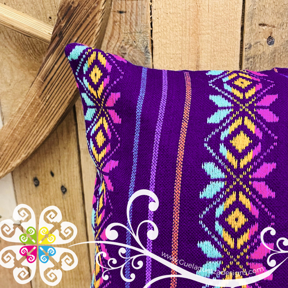 Purple Decorative Cambray Pillow Case - Mexican Home