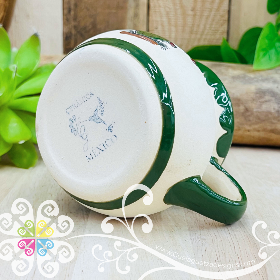 Small Cactus Taza Ponchera Colibri - Barro Alta Temperatura - Single Clay Mug