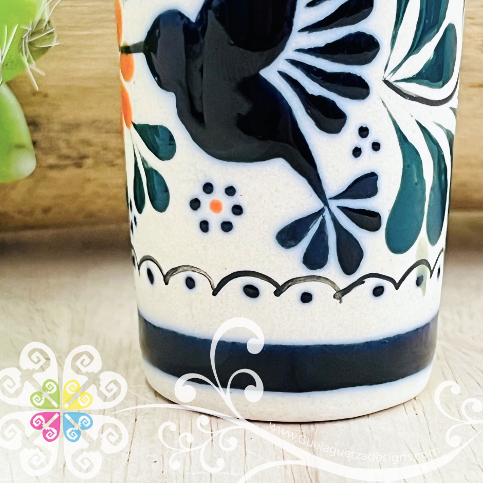 Navy Blue Tequilero Colibri - Barro Alta Temperatura - Clay Shot