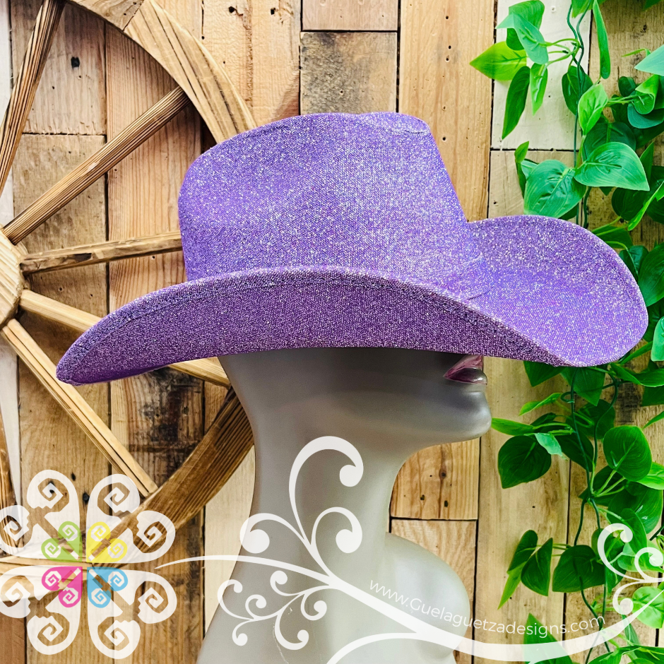 Lilac Glitter Cowboy Hat - Unisex Hat