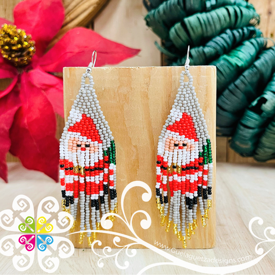 Santa Fleco - Christmas Beaded Earrings