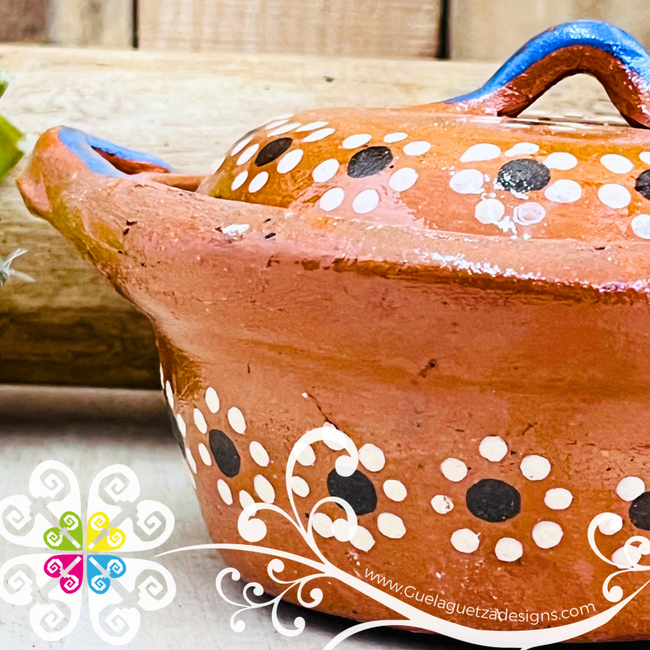 Mini Capula Sencillo Cazuela con tapa- Capula Sencillo Clay Cazuelita