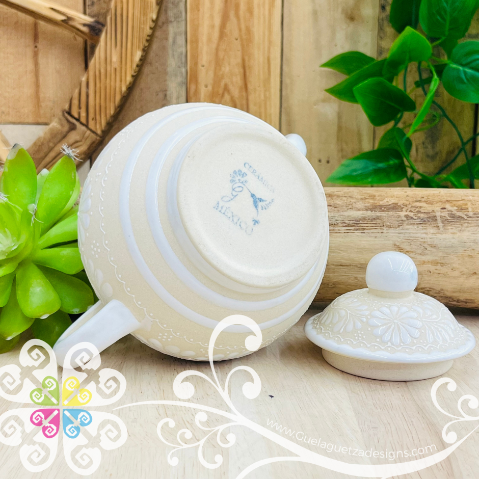 White Sugar Bowl Colibri Alta Temperatura - Barro Alta Temperatura