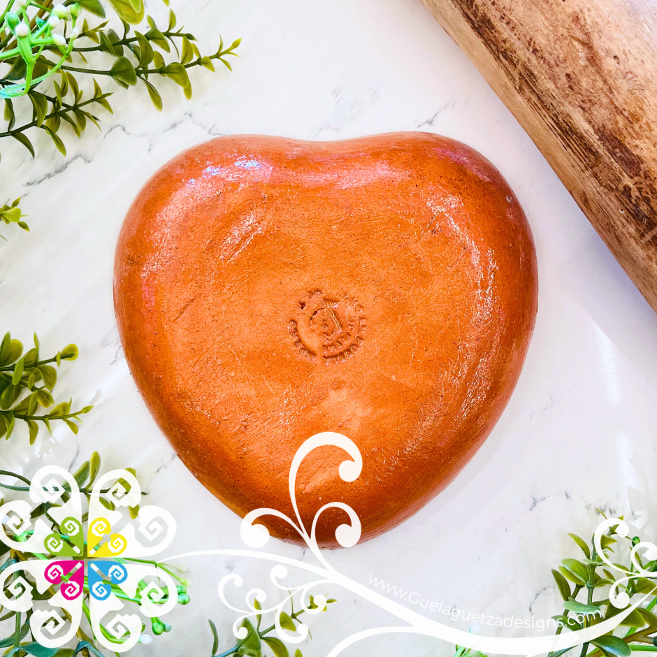 Set of 4 Medium Corazon Clay Plate - Set Clay Flat Plates