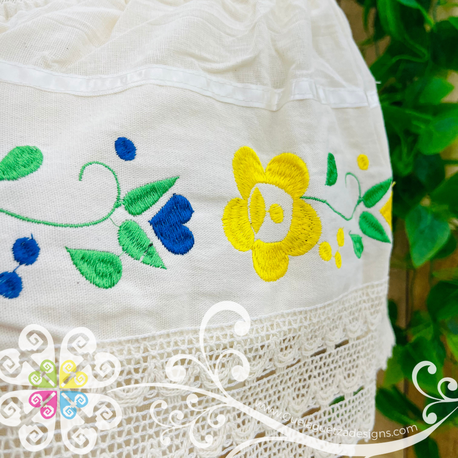 Beige Campesina Embroider Crop Top- Women Top