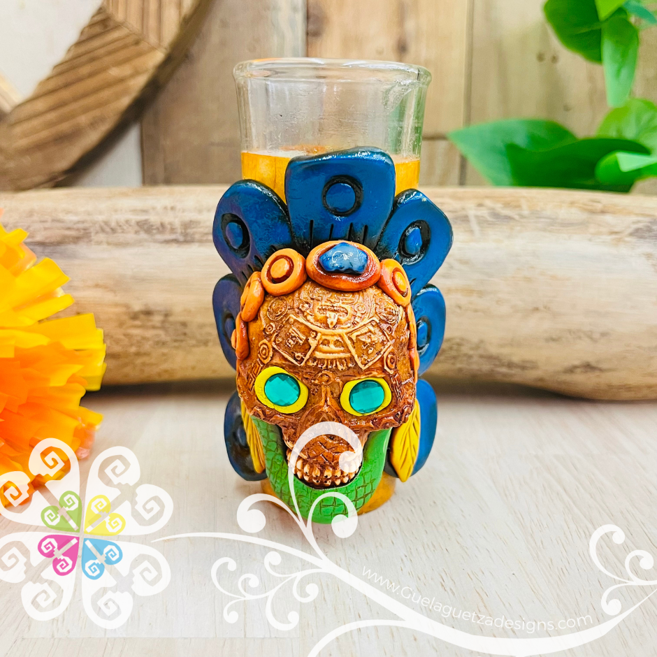 Calavera Tequila Shot Glass - Epoxy Clay Tequilero