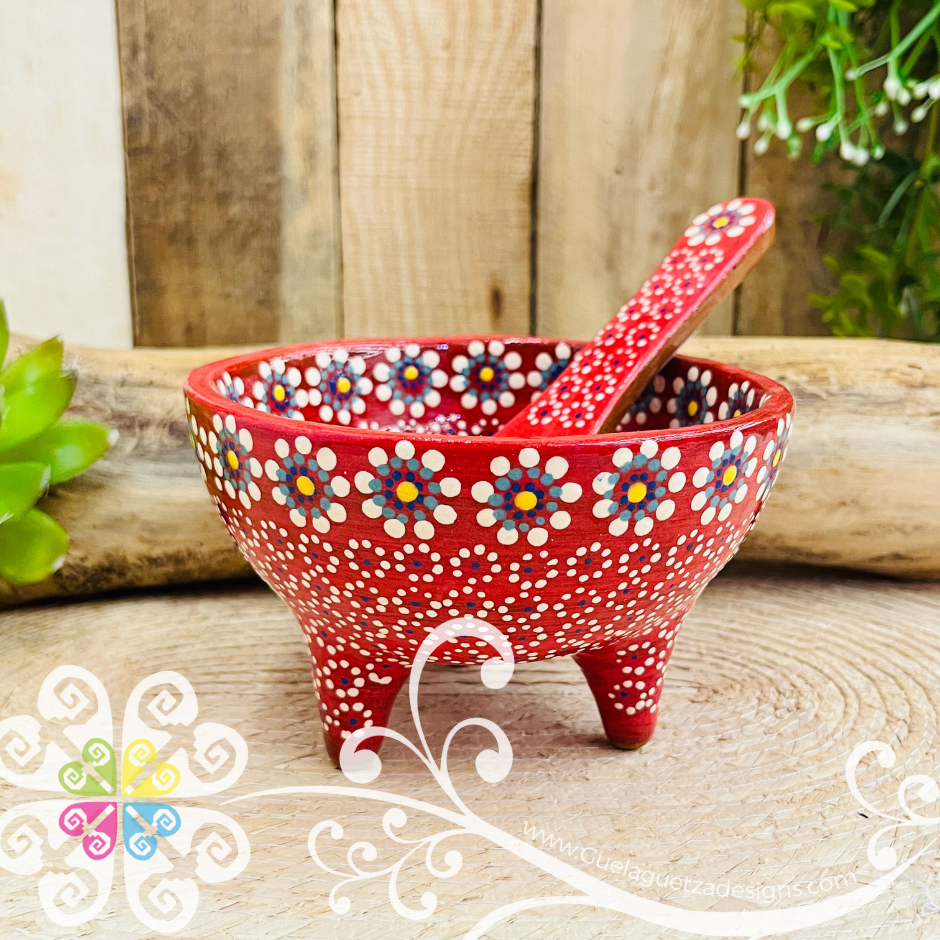 Medium Capula Clay Fino Molcajete Con Cuchara - Capula Fino Clay Kitchen