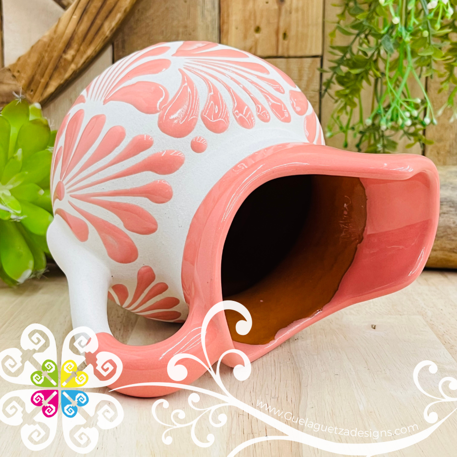 Pink Espiga Lechera Small Clay Pitcher - Jarro