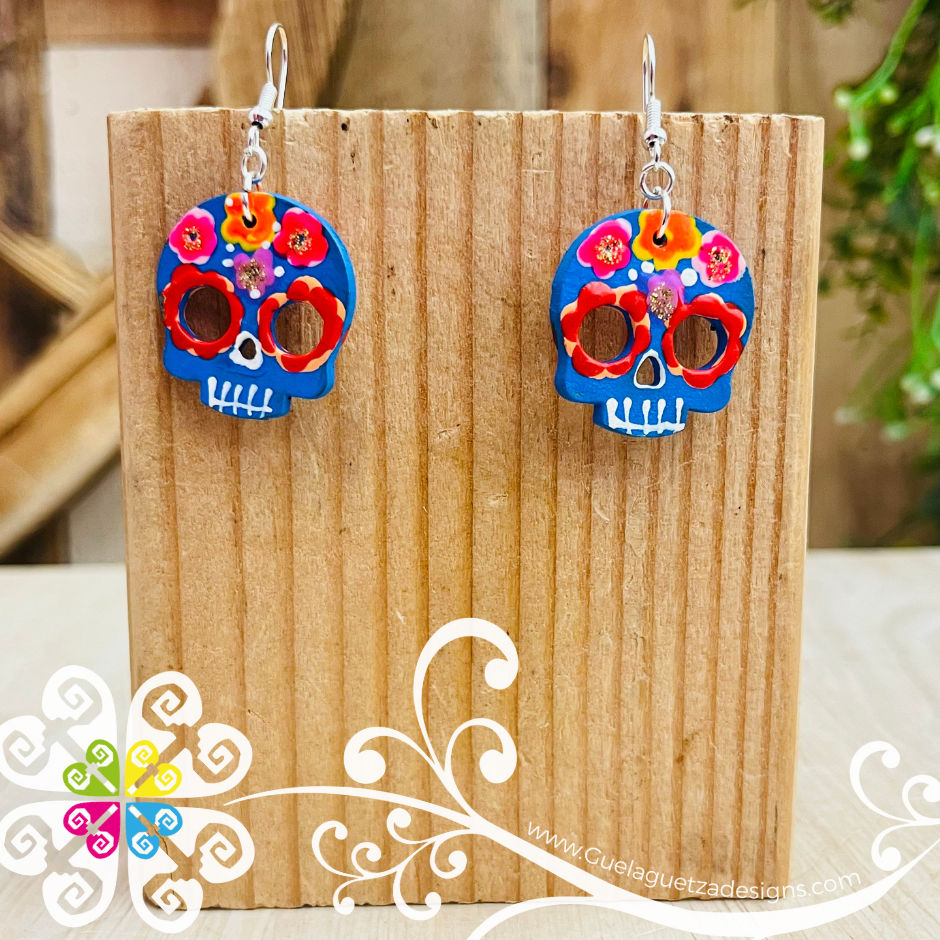 Small Calaverita Wood Earrings - Wood Earrings