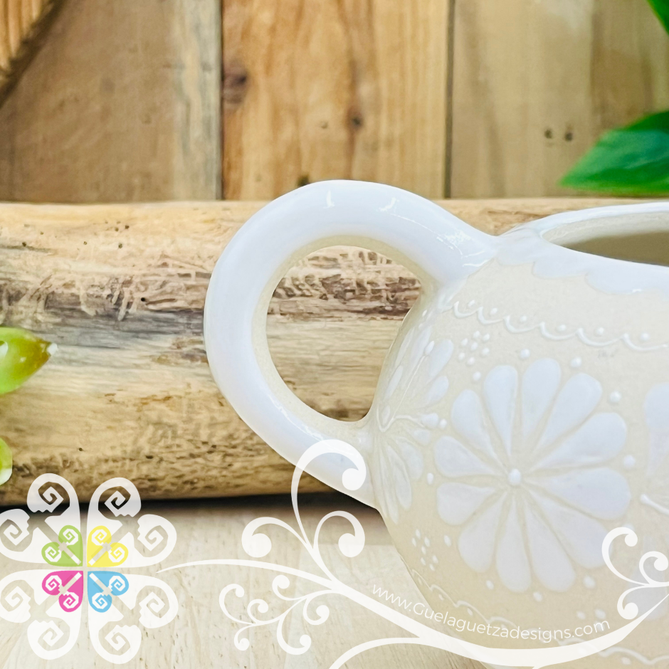 White Sugar Bowl Colibri Alta Temperatura - Barro Alta Temperatura