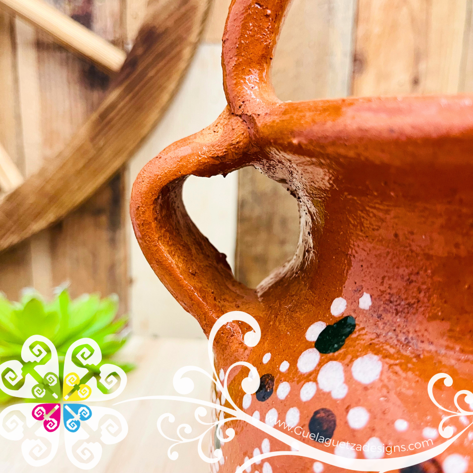 Capula Dots Clay Tea Pot - Mexican Clay Kitchen