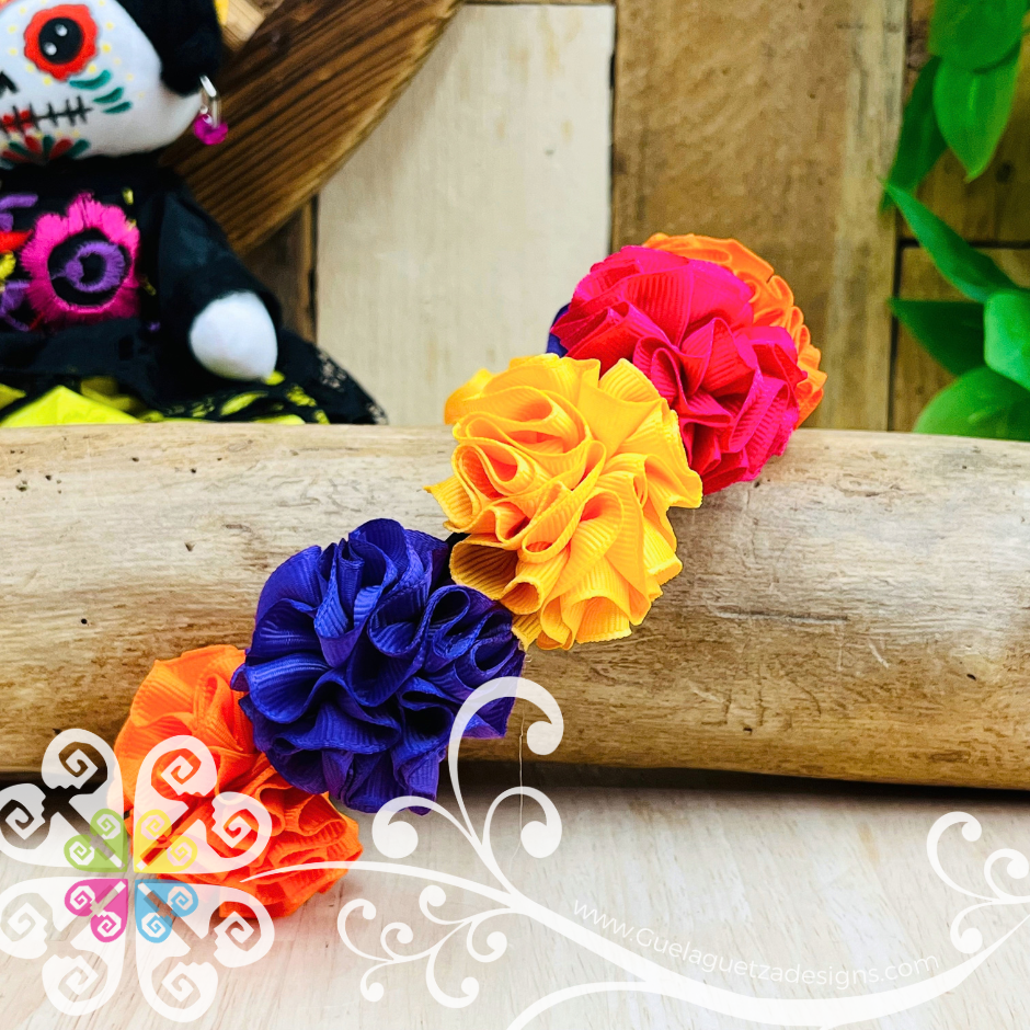 Multicolor Catrina Ribbon Flower Headband - Folkloric Headband