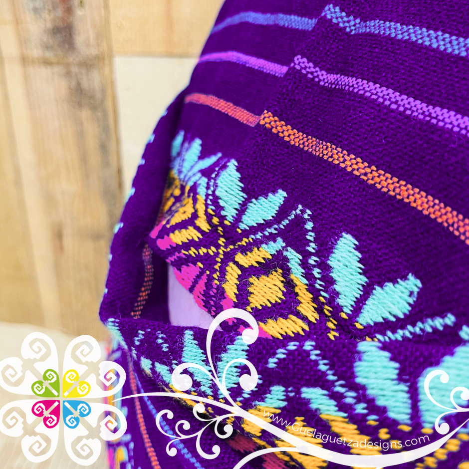 Purple Decorative Cambray Pillow Case - Mexican Home
