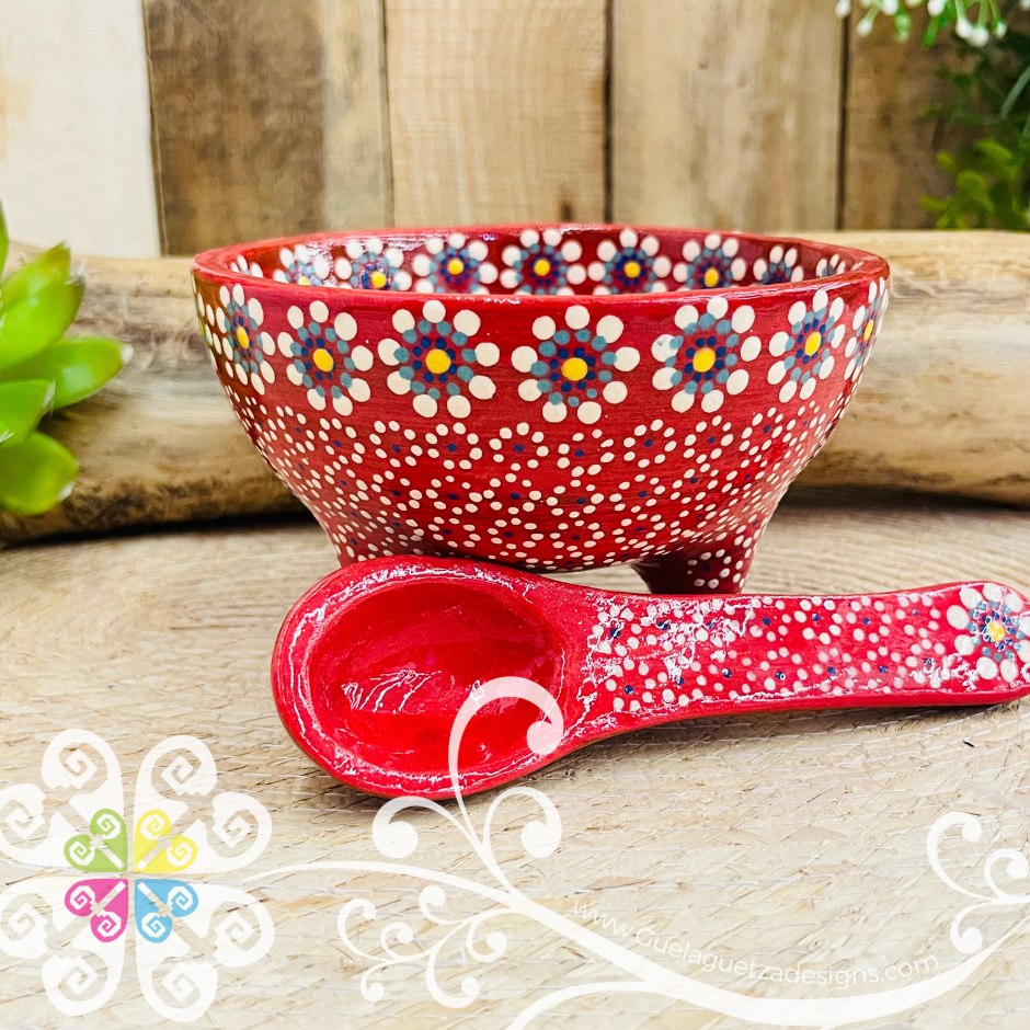 Medium Capula Clay Fino Molcajete Con Cuchara - Capula Fino Clay Kitchen