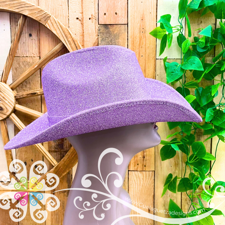 Lilac Glitter Cowboy Hat - Unisex Hat