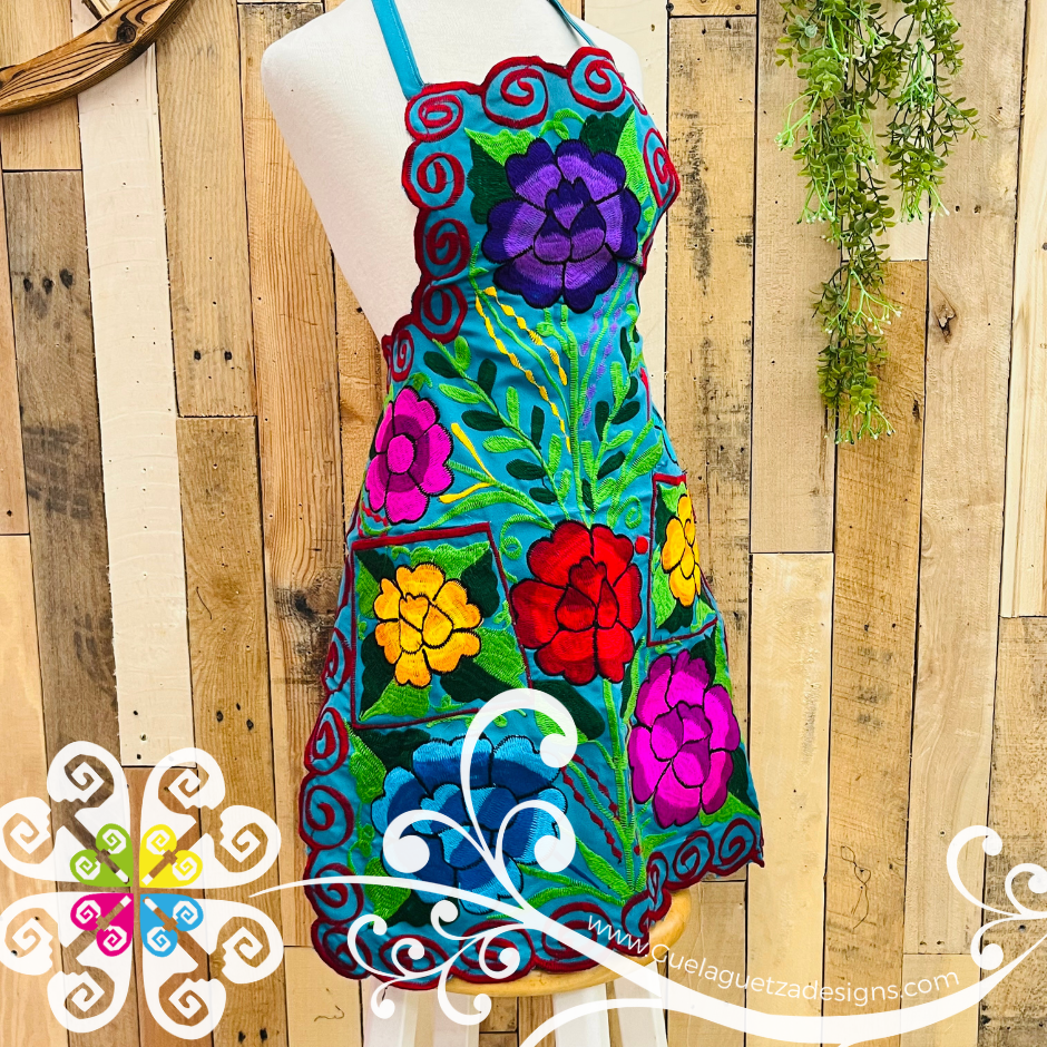 Flores Chiapas Apron - Mandil Artesanal
