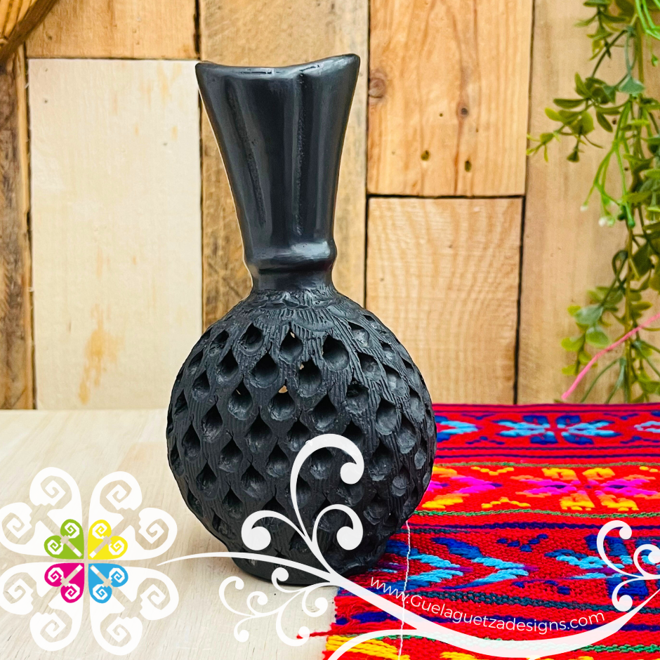 Small Cartuchero Vase - Barro Negro Oaxaca