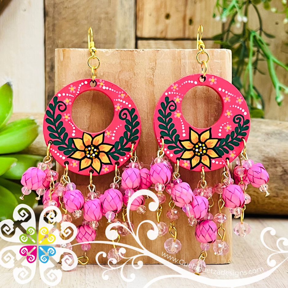 Arracada Gitana Wood Earrings - Palm Earrings