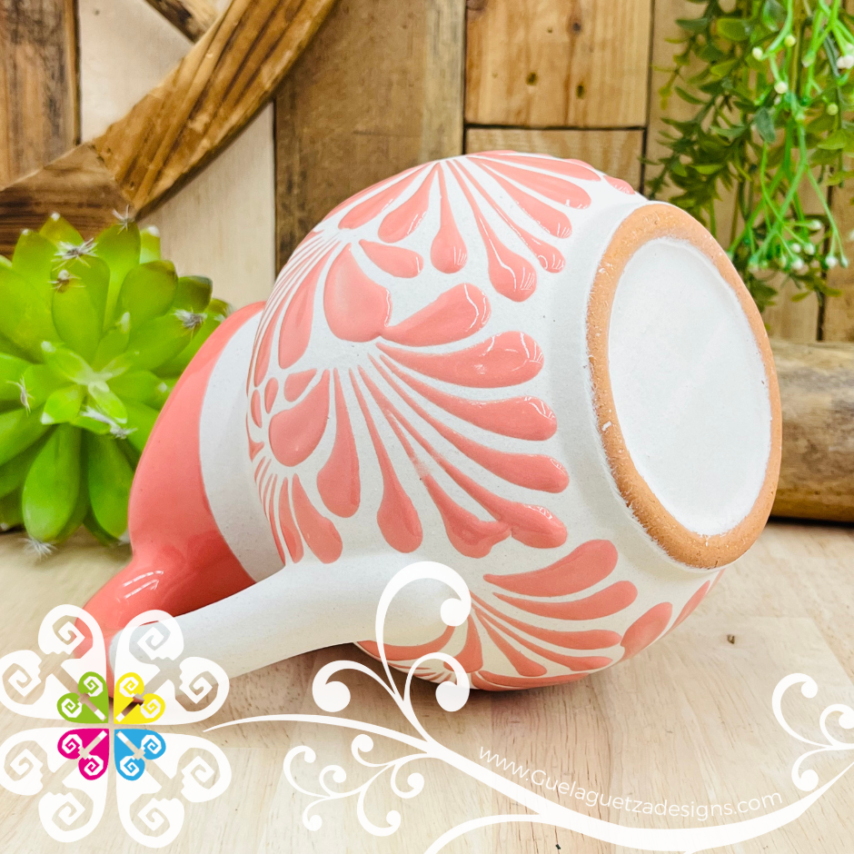 Pink Espiga Lechera Small Clay Pitcher - Jarro