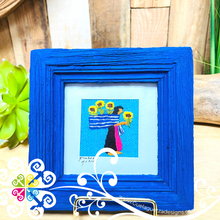 Royal Blue Culturas Bordadas - Embroidered Wood Frame