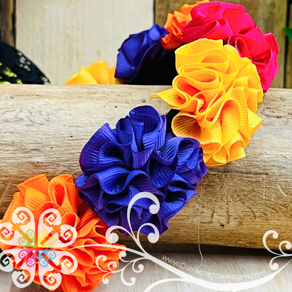 Multicolor Catrina Ribbon Flower Headband - Folkloric Headband