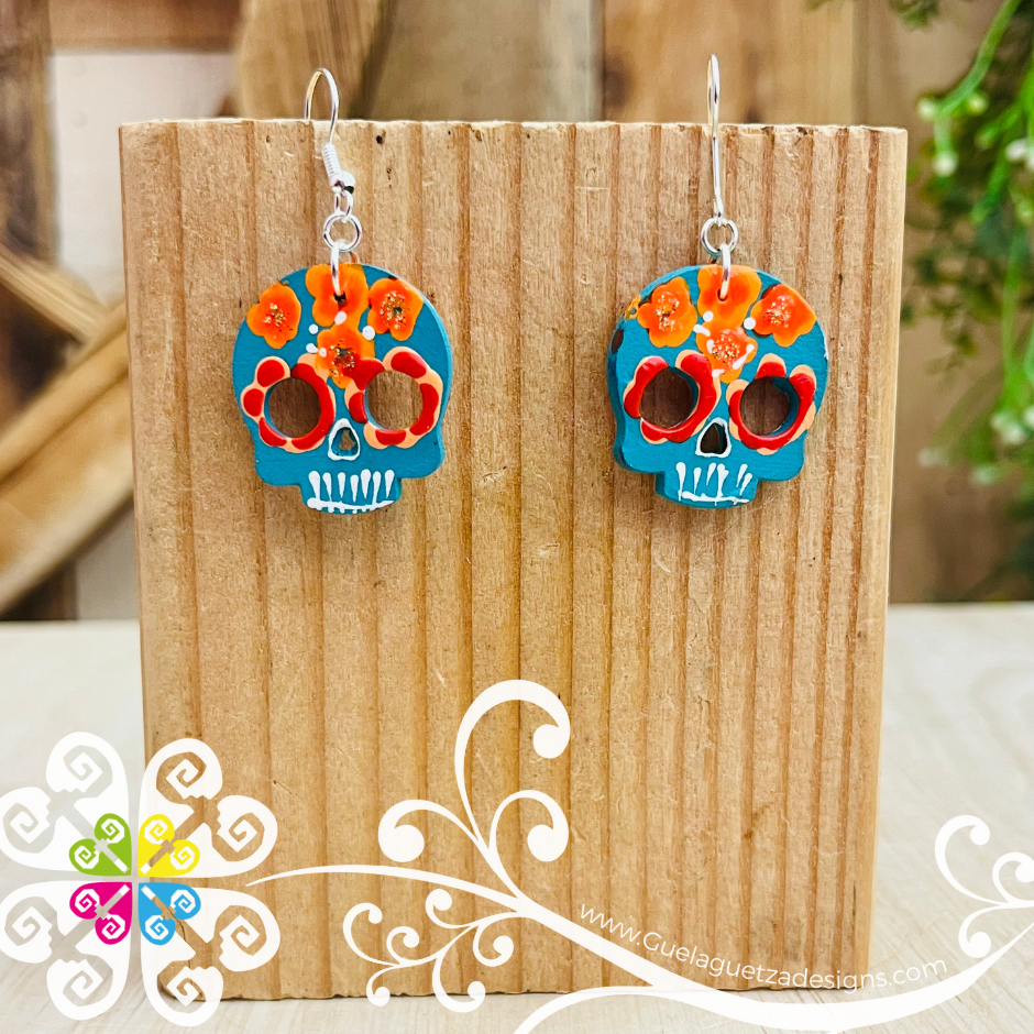 Small Calaverita Wood Earrings - Wood Earrings