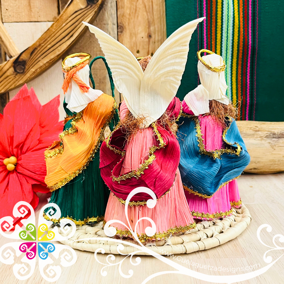 Medium Multicolor Nativity Set of 5 pcs - Nacimiento Navideno