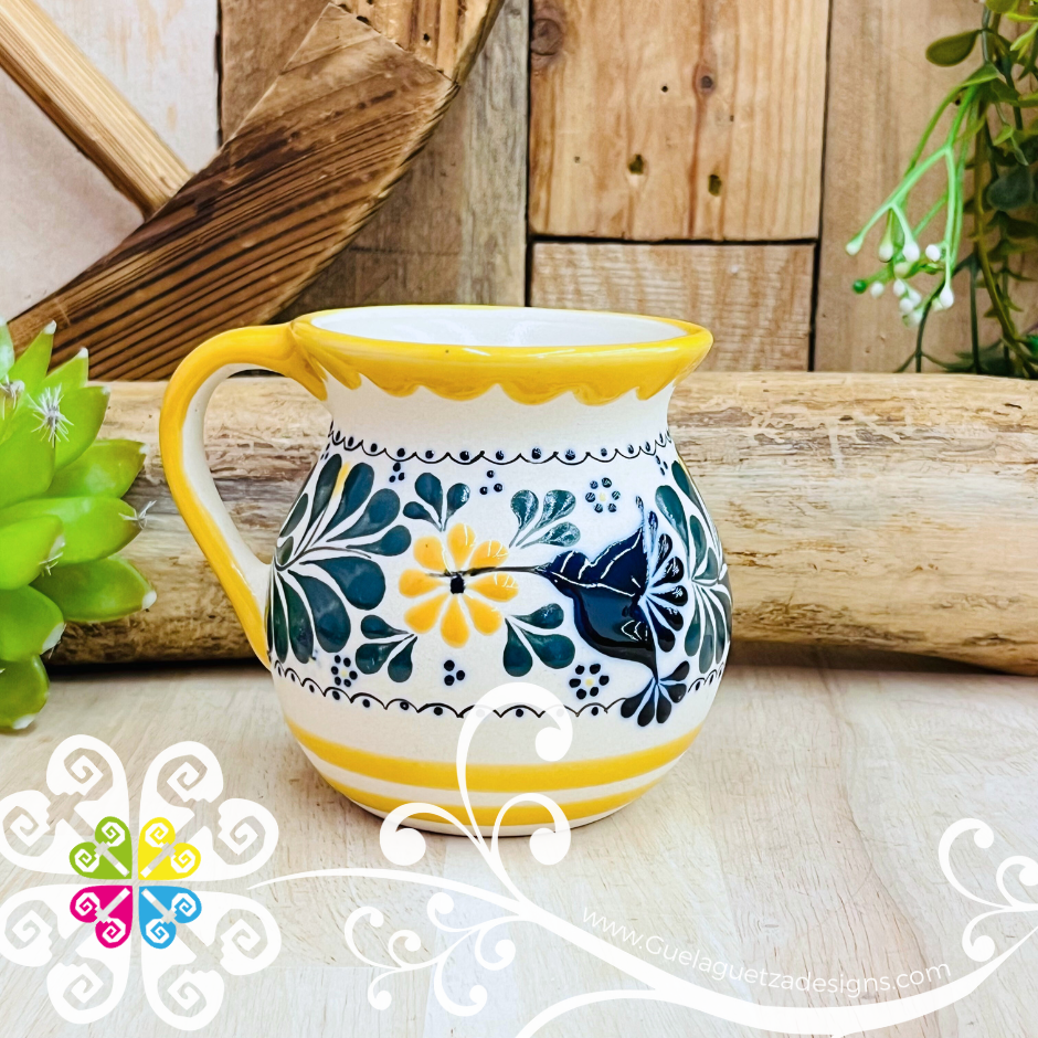 Yellow Taza Ponchera Colibri - Barro Alta Temperatura - Single Clay Mug