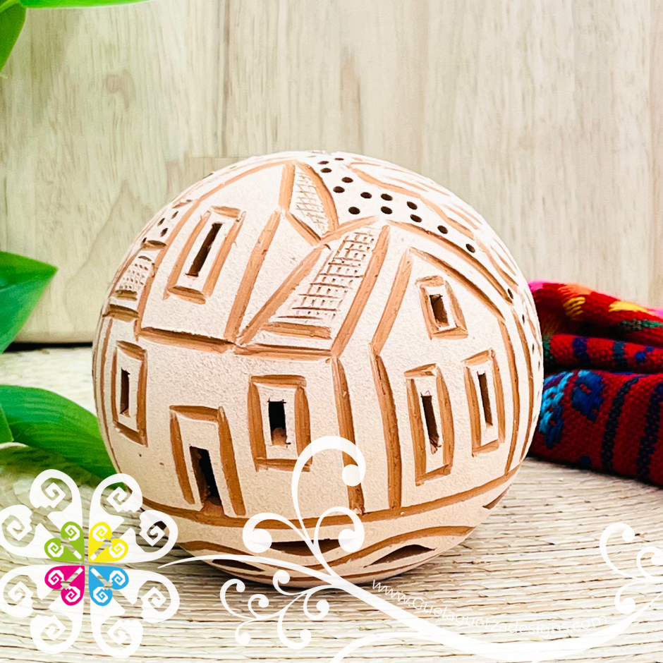 Small Round Candle Holder - Barro Atzompa