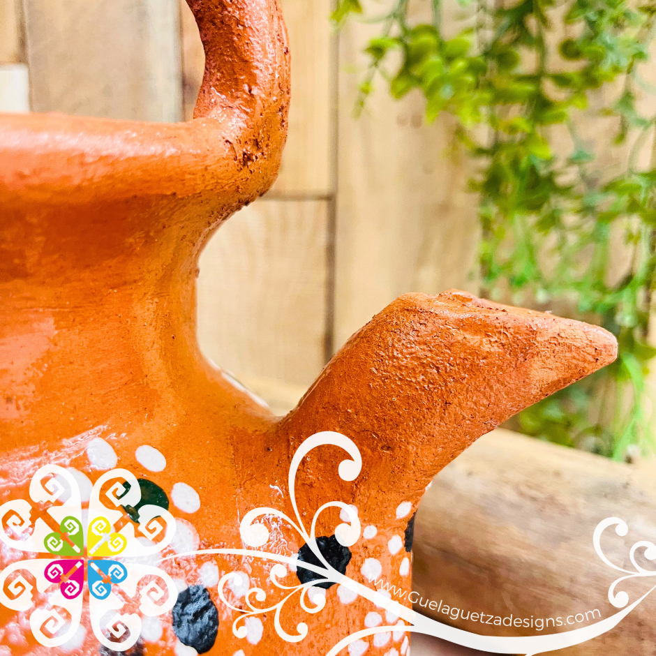Capula Dots Clay Tea Pot - Mexican Clay Kitchen