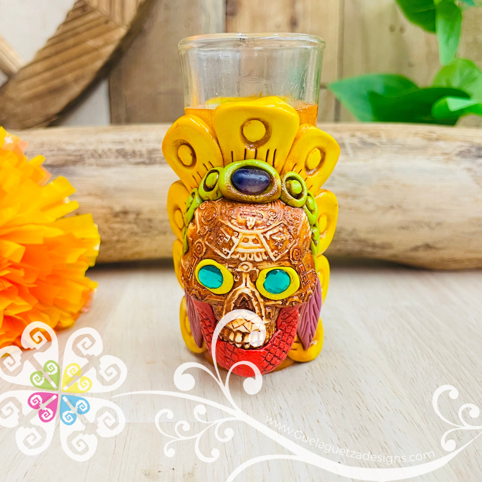 Calavera Tequila Shot Glass - Epoxy Clay Tequilero