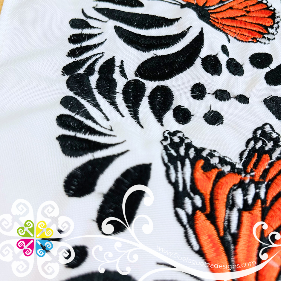 Mariposa with Black Cielito Lindo Table Runner - Mexican Home