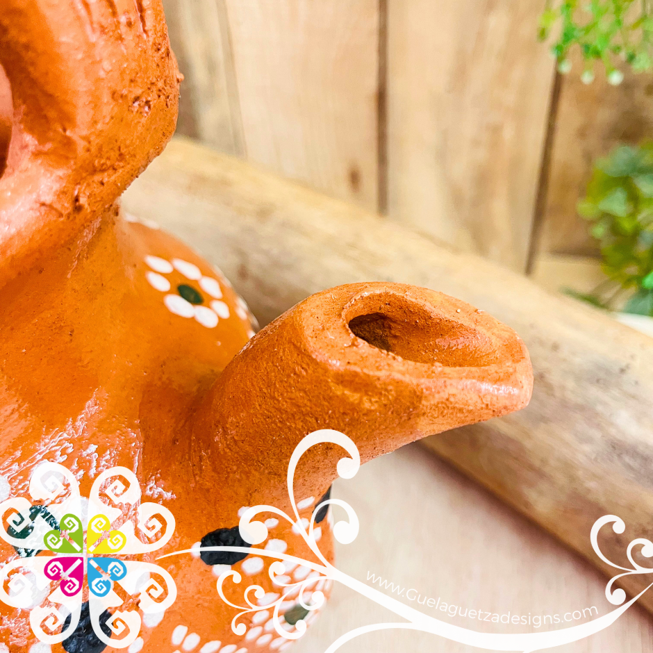 Capula Dots Clay Tea Pot - Mexican Clay Kitchen