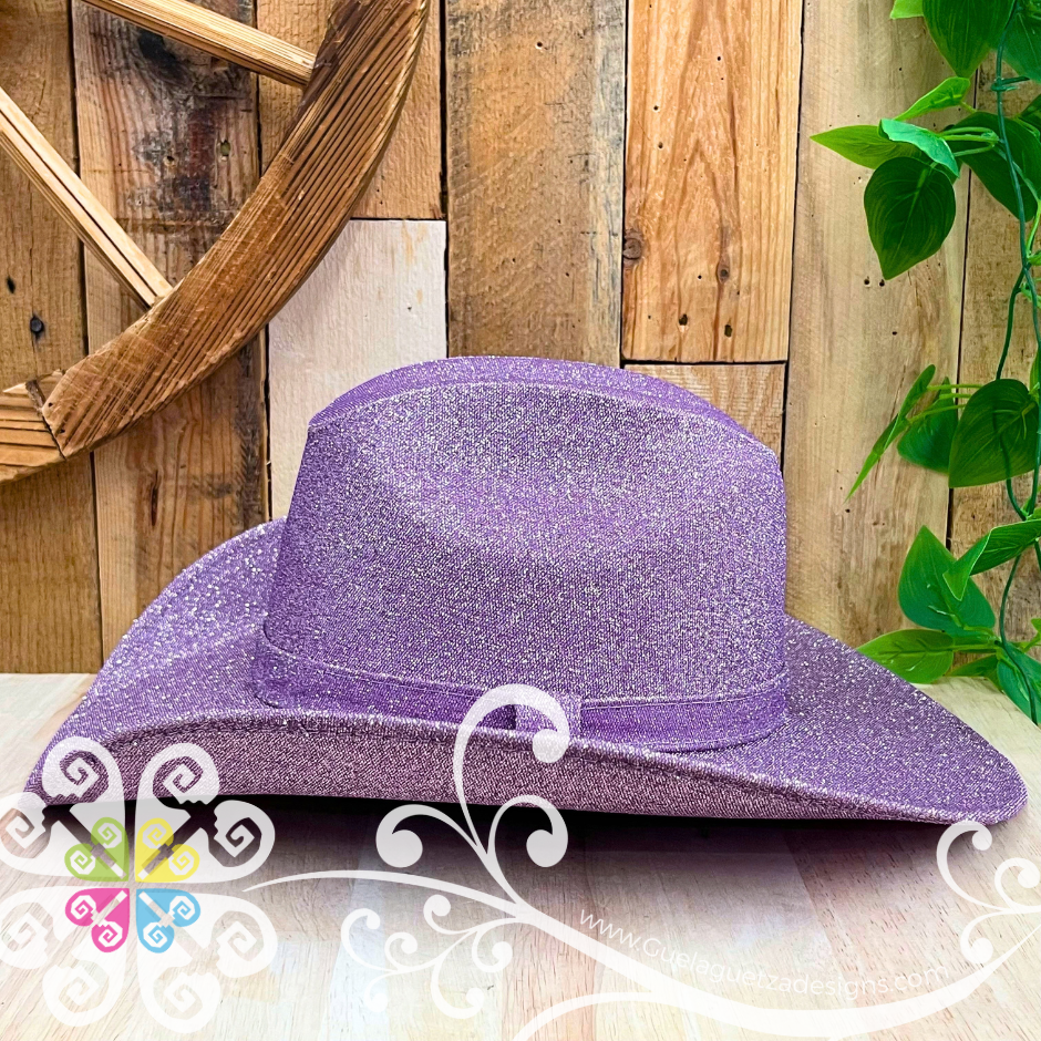 Lilac Glitter Cowboy Hat - Unisex Hat
