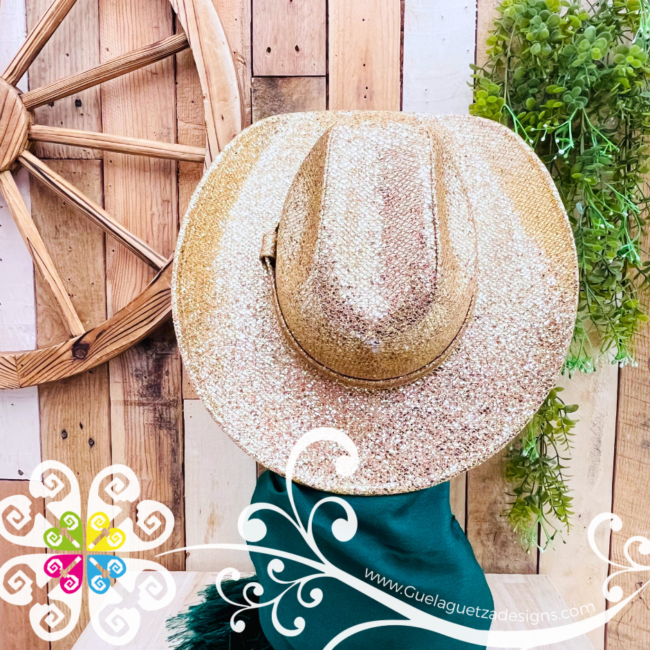 Gold Glitter Cowboy Hat - Unisex Hat