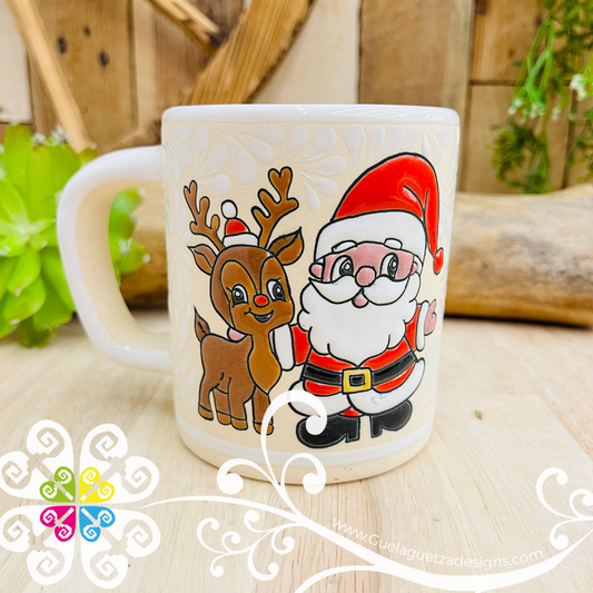 Taza Recta Navideña - Barro Alta Temperatura - Single Clay Mug