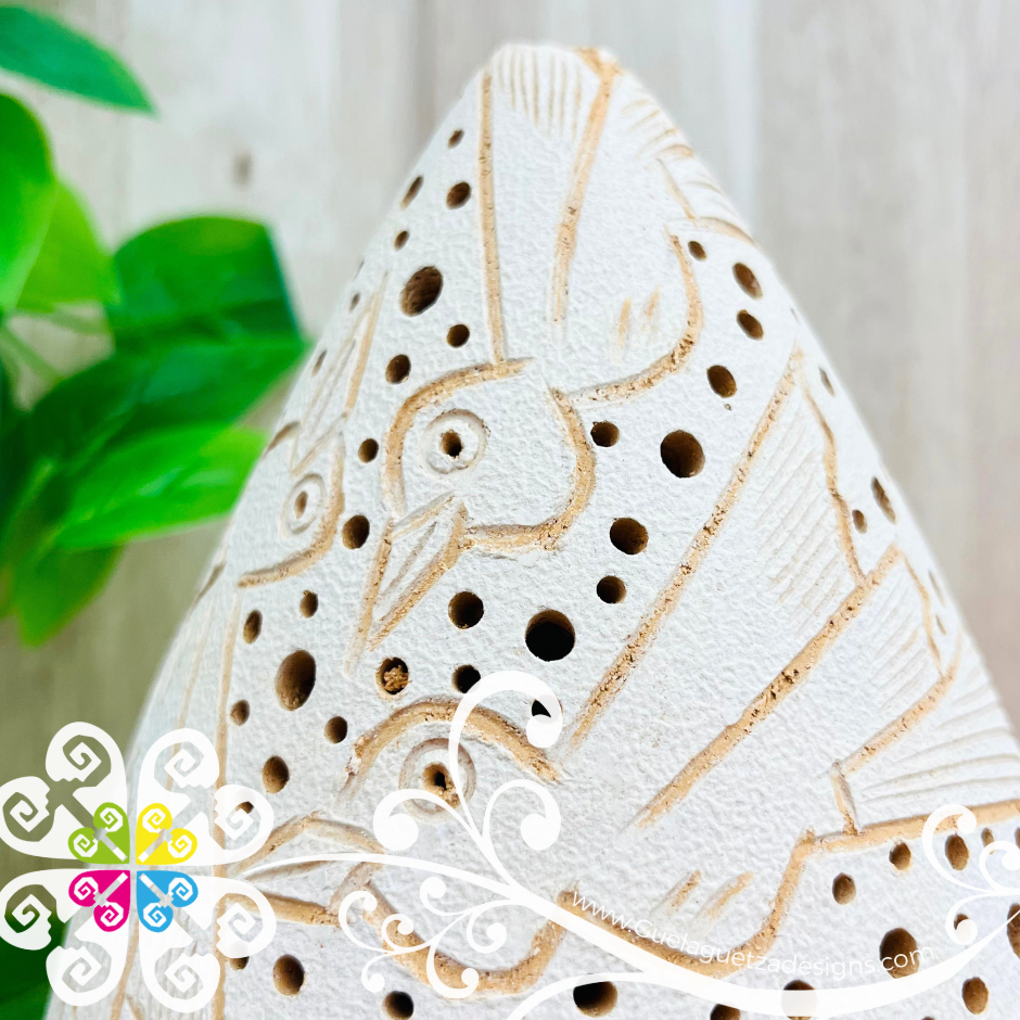 Large Oval Candle Holder - Barro Atzompa