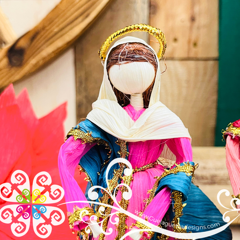 Medium Multicolor Nativity Set of 5 pcs - Nacimiento Navideno