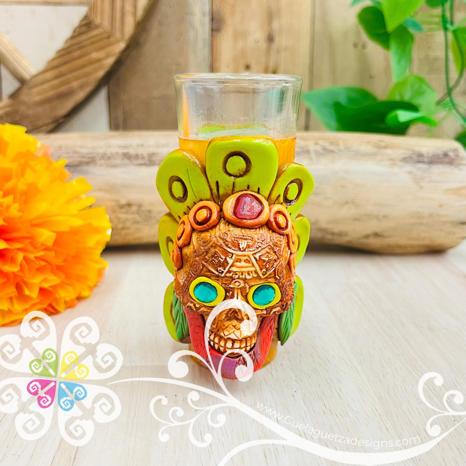 Calavera Tequila Shot Glass - Epoxy Clay Tequilero