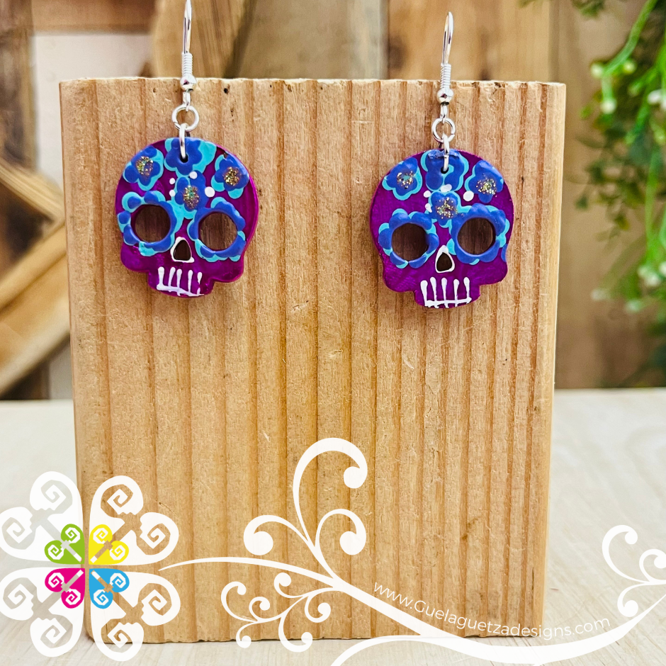 Small Calaverita Wood Earrings - Wood Earrings