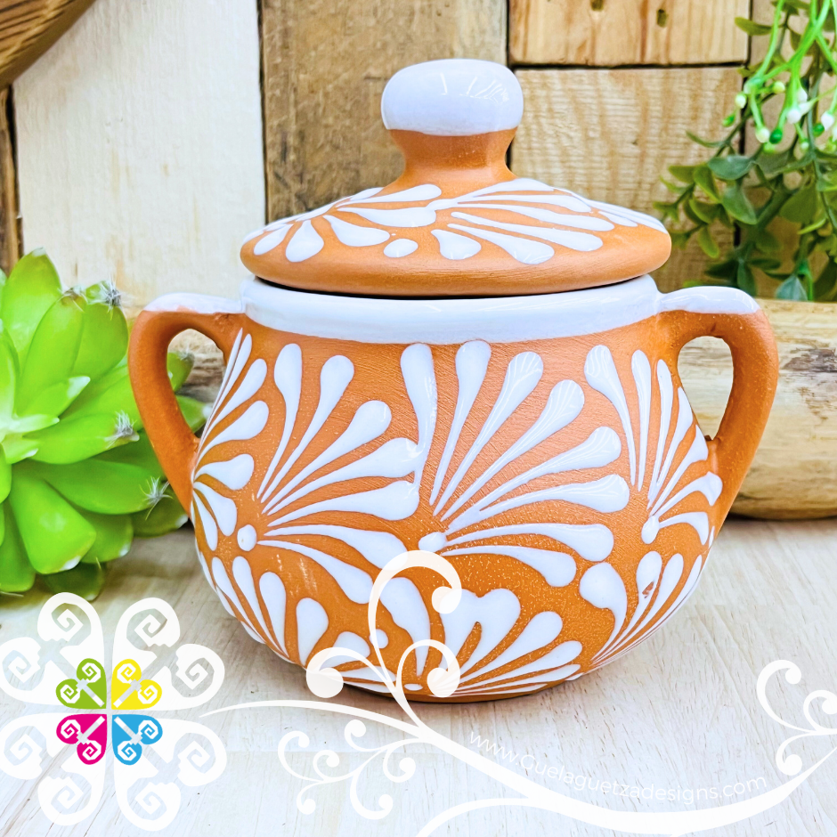 Natural with White Espiga Sugar Bowl