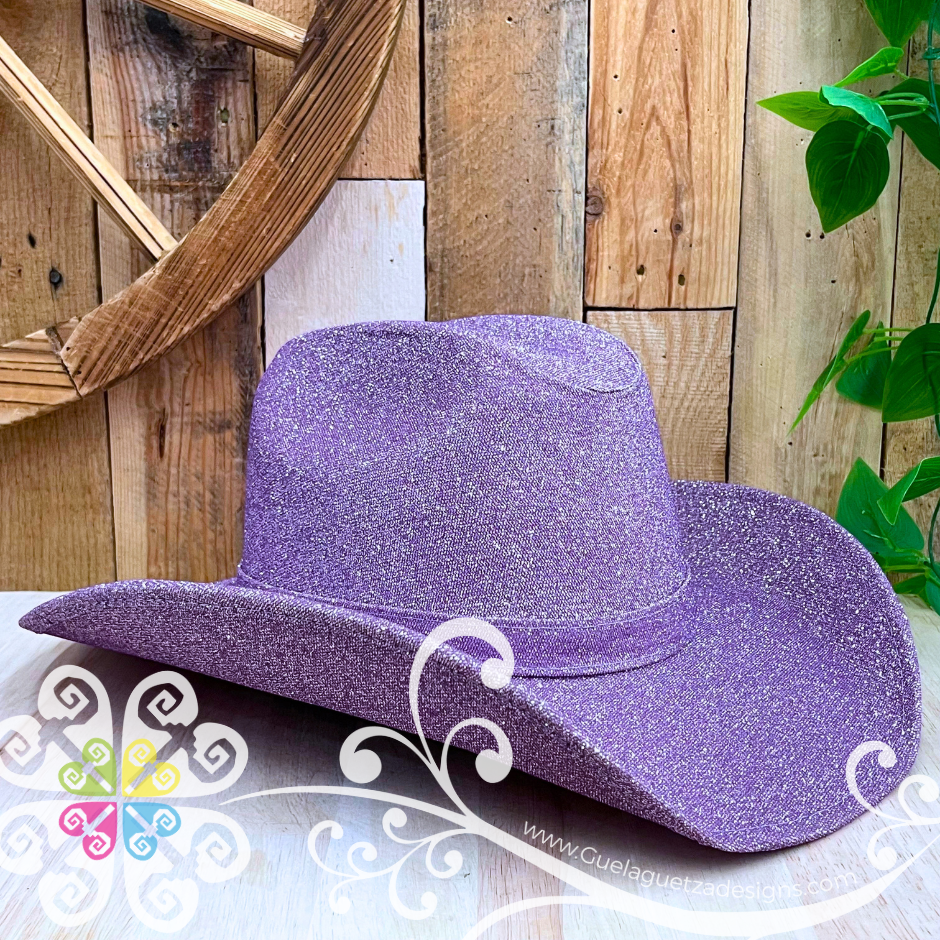 Lilac Glitter Cowboy Hat - Unisex Hat