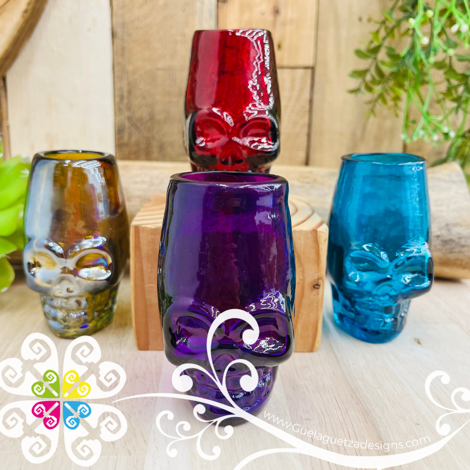 Calaverita Vidrio Soplado Tequilero Set - Tequila Shot Glasses