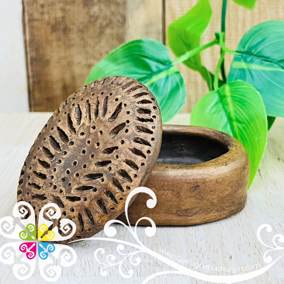 Mini Oval Jewelry Box - Barro Cafe Oaxaca