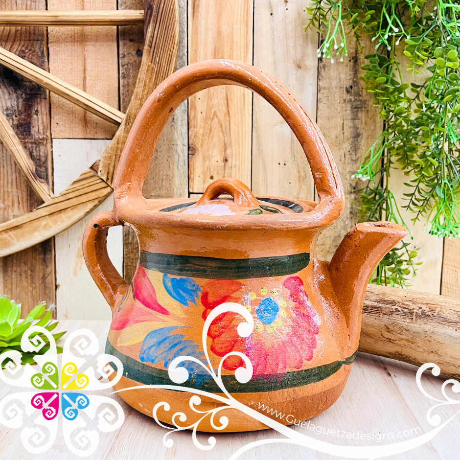 Medium Luna Clay Tea Pot - Mexican Clay Kitchen