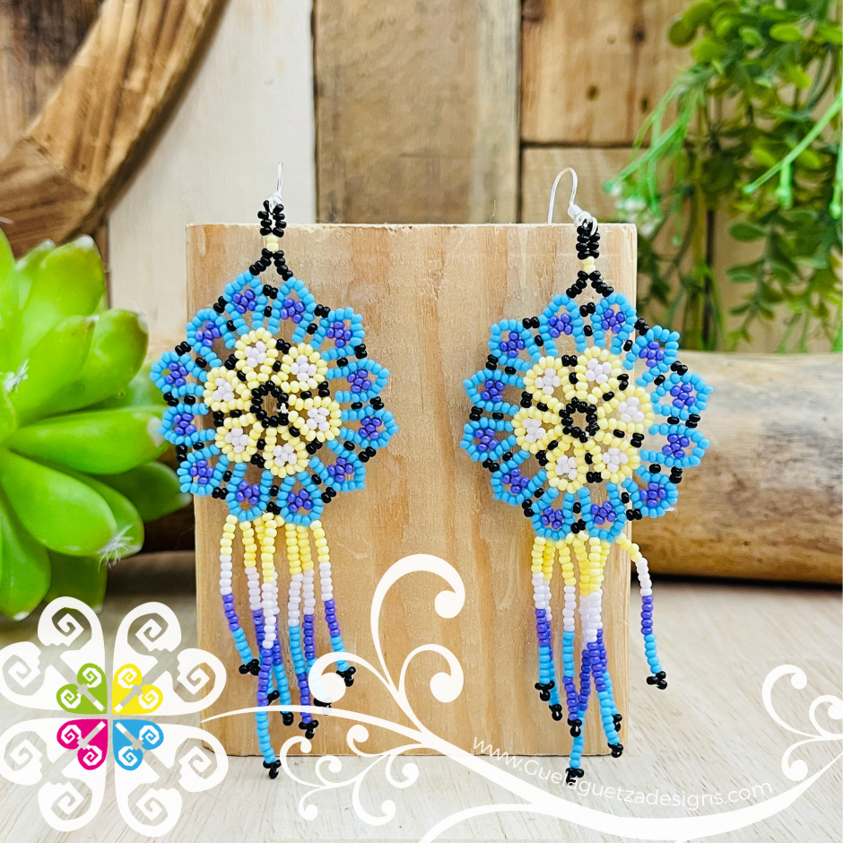 Beaded Wild Flower Earrings