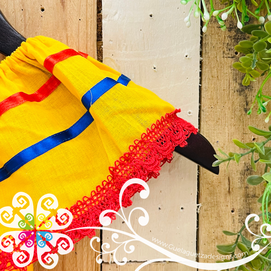 Yellow Liston Campesino Children Dress